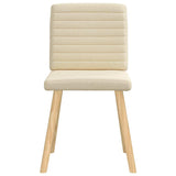 Chaises à manger lot de 6 crème tissu
