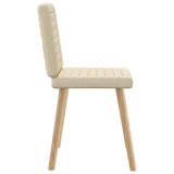 Chaises à manger lot de 6 crème tissu