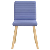 Chaises à manger lot de 6 bleu jean tissu