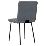 Chaises à manger lot de 6 gris foncé velours