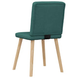 Chaises à manger lot de 6 vert foncé tissu