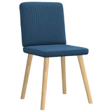 Chaises à manger lot de 6 bleu tissu
