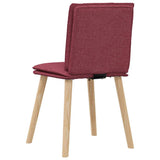 Chaises à manger lot de 6 rouge bordeaux tissu
