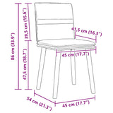 Chaises à manger lot de 6 taupe tissu