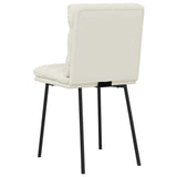 Chaises à manger lot de 6 crème velours