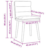 Chaises à manger lot de 6 taupe tissu