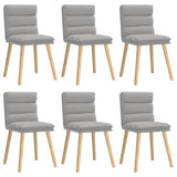 Chaises à manger lot de 6 gris nuage tissu