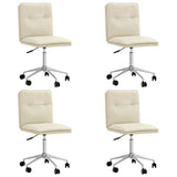 Chaises à manger lot de 4 crème similicuir