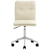 Chaises à manger lot de 4 crème similicuir