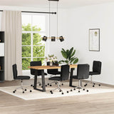 Chaises à manger lot de 6 noir similicuir