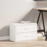 Armoire avec 2 tiroirs blanc 60x31x40 cm bois d'ingénierie
