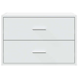 Armoire avec 2 tiroirs blanc 60x31x40 cm bois d'ingénierie