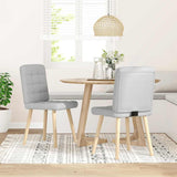 Chaises à manger lot de 2 gris nuage tissu