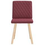 Chaises à manger lot de 2 rouge bordeaux tissu