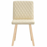 Chaises à manger lot de 2 crème tissu