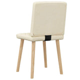 Chaises à manger lot de 2 crème tissu