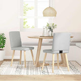 Chaises à manger lot de 2 gris nuage tissu