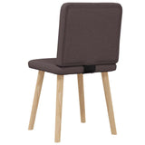 Chaises à manger lot de 2 marron foncé tissu
