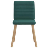 Chaises à manger lot de 2 vert foncé tissu