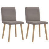Chaises à manger lot de 2 taupe tissu
