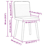 Chaises à manger lot de 2 taupe tissu