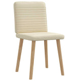 Chaises à manger lot de 2 crème tissu