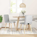 Chaises à manger lot de 2 gris nuage tissu