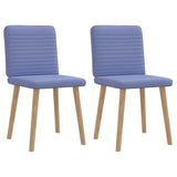 Chaises à manger lot de 2 bleu jean tissu