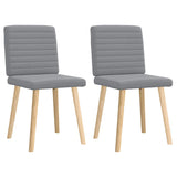 Chaises à manger lot de 2 gris clair tissu