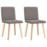 Chaises à manger lot de 2 taupe tissu