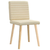 Chaises à manger lot de 2 crème tissu