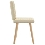 Chaises à manger lot de 2 crème tissu
