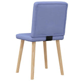 Chaises à manger lot de 2 bleu jean tissu