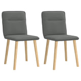 Chaises à manger lot de 2 gris foncé tissu