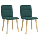 Chaises à manger lot de 2 vert foncé tissu