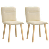 Chaises à manger lot de 2 crème tissu
