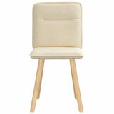 Chaises à manger lot de 2 crème tissu