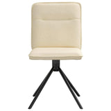 Chaises à manger lot de 2 crème tissu