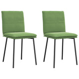 Chaises à manger lot de 2 Vert clair Velours