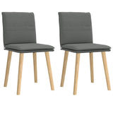 Chaises à manger lot de 2 gris foncé tissu