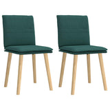 Chaises à manger lot de 2 vert foncé tissu