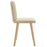 Chaises à manger lot de 2 crème tissu