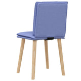 Chaises à manger lot de 2 bleu jean tissu