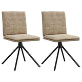 Chaise à manger gris clair similicuir daim