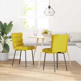 Chaises à manger lot de 2 Jaune Velours