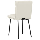 Chaises à manger lot de 2 Crème Velours