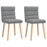 Chaises à manger lot de 2 gris clair tissu