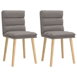 Chaises à manger lot de 2 taupe tissu