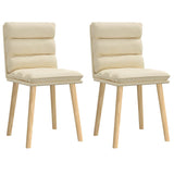 Chaises à manger lot de 2 crème tissu