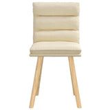 Chaises à manger lot de 2 crème tissu